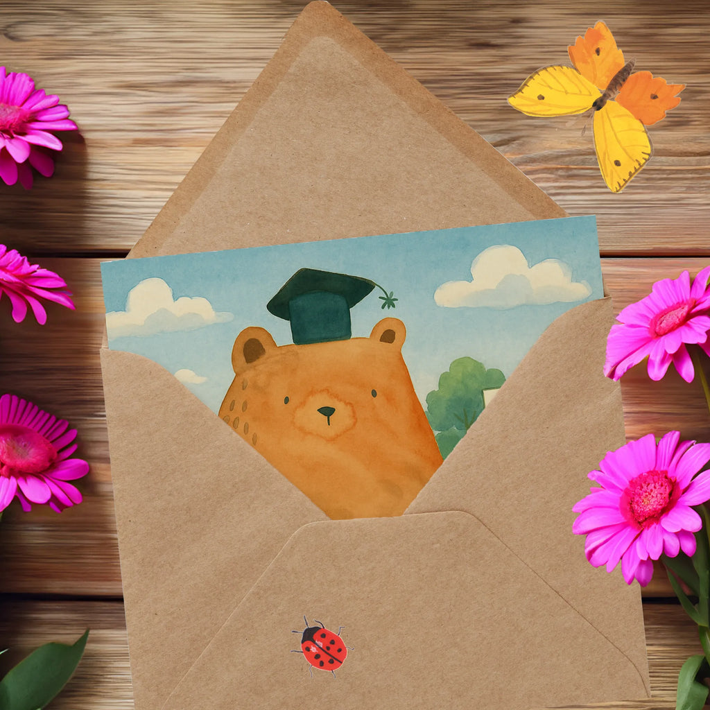 Deluxe Karte Bär Prüfung Design Karte, Grußkarte, Klappkarte, Einladungskarte, Glückwunschkarte, Hochzeitskarte, Geburtstagskarte, Hochwertige Grußkarte, Hochwertige Klappkarte, Bär, Teddy, Teddybär, Abitur, Prüfungen, Prüfung bestanden, Abschluss, Zeugnis, Abschlusszeugnis