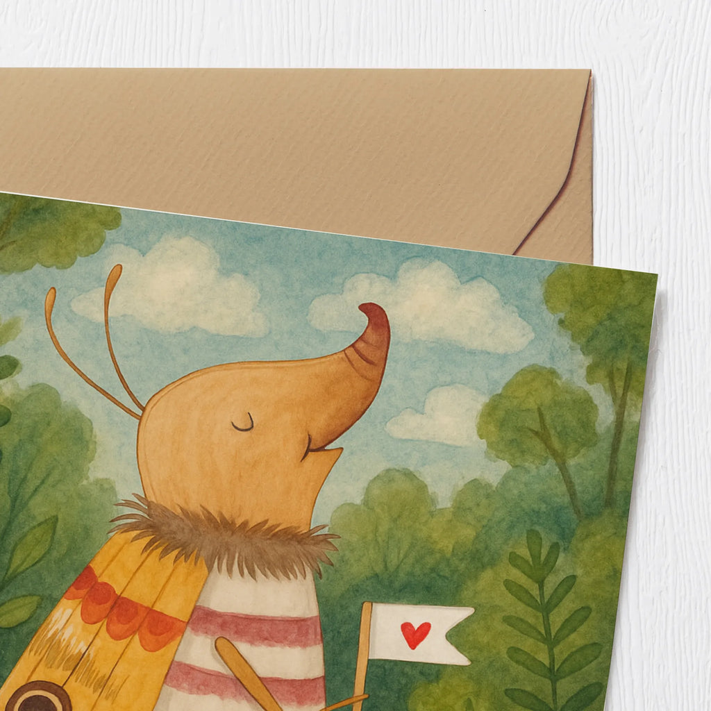 Deluxe Karte Nachtfalter Fähnchen Design Karte, Grußkarte, Klappkarte, Einladungskarte, Glückwunschkarte, Hochzeitskarte, Geburtstagskarte, Hochwertige Grußkarte, Hochwertige Klappkarte, Tiermotive, Gute Laune, lustige Sprüche, Tiere, Nachtfalter, Käfer, Spruch lustig, Spruch witzig, süß, niedlich, Küche Deko, Was kostet die Welt