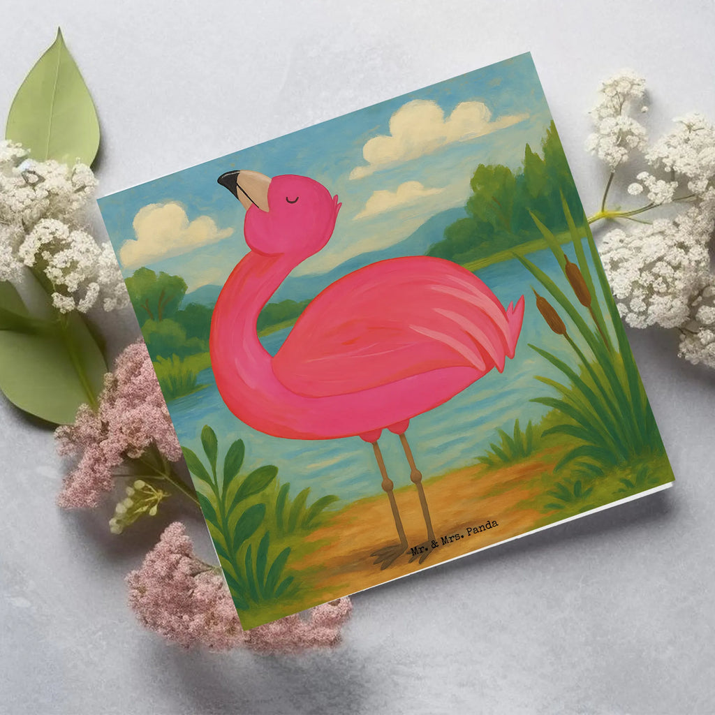 Deluxe Karte Flamingo Stolz Design Karte, Grußkarte, Klappkarte, Einladungskarte, Glückwunschkarte, Hochzeitskarte, Geburtstagskarte, Hochwertige Grußkarte, Hochwertige Klappkarte, Flamingo, stolz, Freude, Selbstliebe, Selbstakzeptanz, Freundin, beste Freundin, Tochter, Mama, Schwester