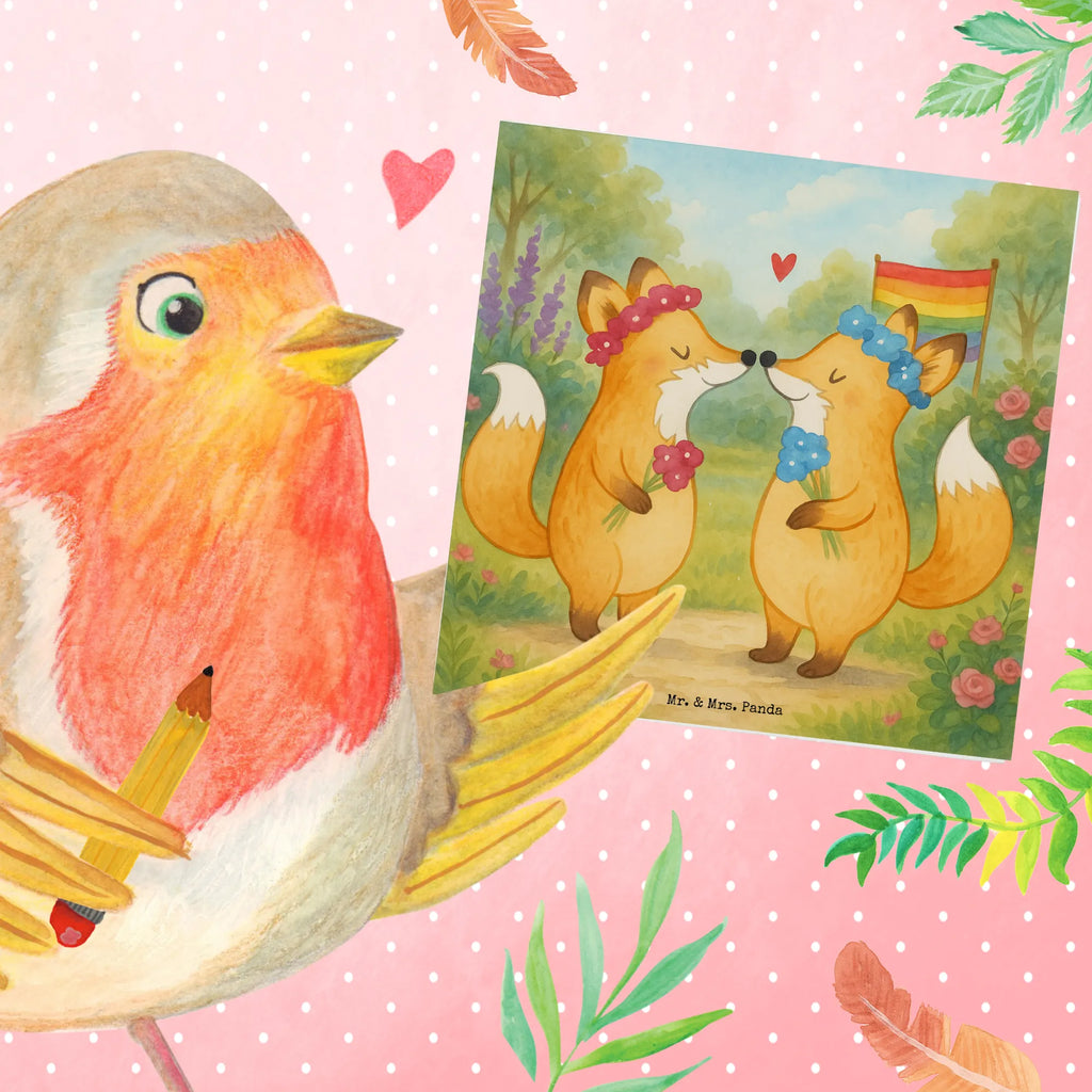 Deluxe Karte Füchse Lesbian Pride Design Karte, Grußkarte, Klappkarte, Einladungskarte, Glückwunschkarte, Hochzeitskarte, Geburtstagskarte, Hochwertige Grußkarte, Hochwertige Klappkarte, Hochzeit, Hochzeitsgeschenk, Ehe, Hochzeitsfeier, Trauung, Trauungsgeschenk, Verlobungsfeier, Verlobungsgeschenk, Hochzeitsgeschenkideen, Hochzeitsgeschenke für Brautpaar