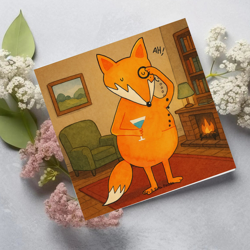 Deluxe Karte Fuchs Lord Design Karte, Grußkarte, Klappkarte, Einladungskarte, Glückwunschkarte, Hochzeitskarte, Geburtstagskarte, Hochwertige Grußkarte, Hochwertige Klappkarte, Fuchs, Füchse, tröstende Worte, Spruch lustig, Liebeskummer Geschenk, Motivation Spruch, Problemlösung