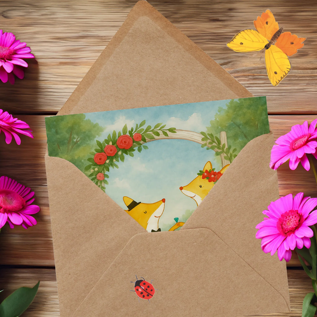 Deluxe Karte Füchse Hochzeit Design Karte, Grußkarte, Klappkarte, Einladungskarte, Glückwunschkarte, Hochzeitskarte, Geburtstagskarte, Hochwertige Grußkarte, Hochwertige Klappkarte, Hochzeit, Hochzeitsgeschenk, Ehe, Hochzeitsfeier, Trauung, Trauungsgeschenk, Verlobungsfeier, Verlobungsgeschenk, Hochzeitsgeschenkideen, Hochzeitsgeschenke für Brautpaar