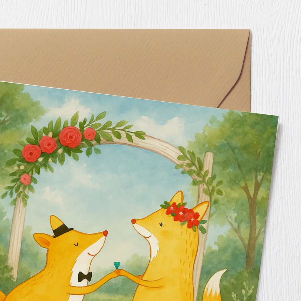 Deluxe Karte Füchse Hochzeit Design Karte, Grußkarte, Klappkarte, Einladungskarte, Glückwunschkarte, Hochzeitskarte, Geburtstagskarte, Hochwertige Grußkarte, Hochwertige Klappkarte, Hochzeit, Hochzeitsgeschenk, Ehe, Hochzeitsfeier, Trauung, Trauungsgeschenk, Verlobungsfeier, Verlobungsgeschenk, Hochzeitsgeschenkideen, Hochzeitsgeschenke für Brautpaar