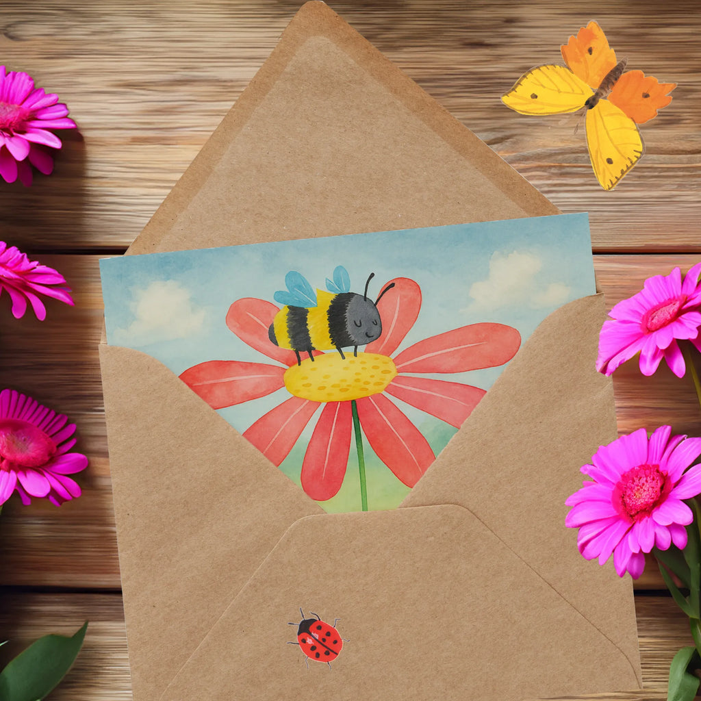 Deluxe Karte Hummel Blume Design Karte, Grußkarte, Klappkarte, Einladungskarte, Glückwunschkarte, Hochzeitskarte, Geburtstagskarte, Hochwertige Grußkarte, Hochwertige Klappkarte, Tiermotive, Gute Laune, lustige Sprüche, Tiere, Hummel, Blume, Wespe, Flauschig, Natur, Feld, Hummeln, Biene