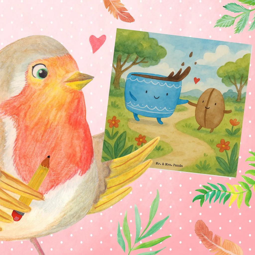 Deluxe Karte Kaffee Bohne Design Karte, Grußkarte, Klappkarte, Einladungskarte, Glückwunschkarte, Hochzeitskarte, Geburtstagskarte, Hochwertige Grußkarte, Hochwertige Klappkarte, Tiermotive, Gute Laune, lustige Sprüche, Tiere, Kaffee, Kaffeebohne, Genuss, Zufriedenheit, Glück