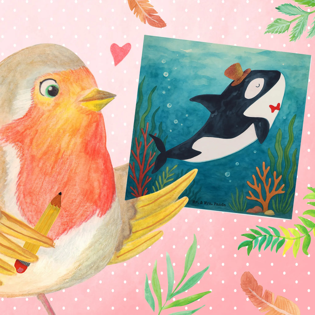 Deluxe Karte Orca Zylinder Design Karte, Grußkarte, Klappkarte, Einladungskarte, Glückwunschkarte, Hochzeitskarte, Geburtstagskarte, Hochwertige Grußkarte, Hochwertige Klappkarte, Meerestiere, Meer, Urlaub, Narwal, Glitter, Konfetti, Glitzer, Geburtstag, Feier, Fete, Fest, Glückwunsch, Orca