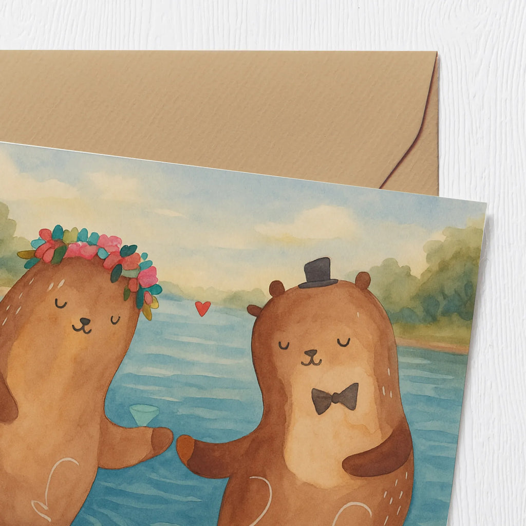 Deluxe Karte Hochzeit Otter Design Karte, Grußkarte, Klappkarte, Einladungskarte, Glückwunschkarte, Hochzeitskarte, Geburtstagskarte, Hochwertige Grußkarte, Hochwertige Klappkarte, Hochzeit, Hochzeitsgeschenk, Ehe, Hochzeitsfeier, Trauung, Trauungsgeschenk, Verlobungsfeier, Verlobungsgeschenk, Hochzeitsgeschenkideen, Hochzeitsgeschenke für Brautpaar, Hochzeitstag, Geschenk zur Hochzeit