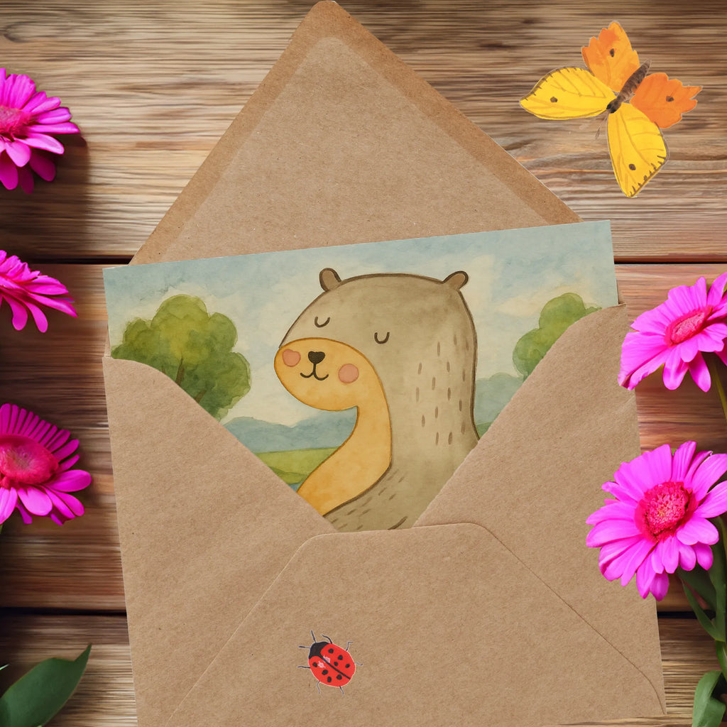 Deluxe Karte Otter Bauch Design Karte, Grußkarte, Klappkarte, Einladungskarte, Glückwunschkarte, Hochzeitskarte, Geburtstagskarte, Hochwertige Grußkarte, Hochwertige Klappkarte, Otter, Fischotter, Seeotter, Otter Seeotter See Otter