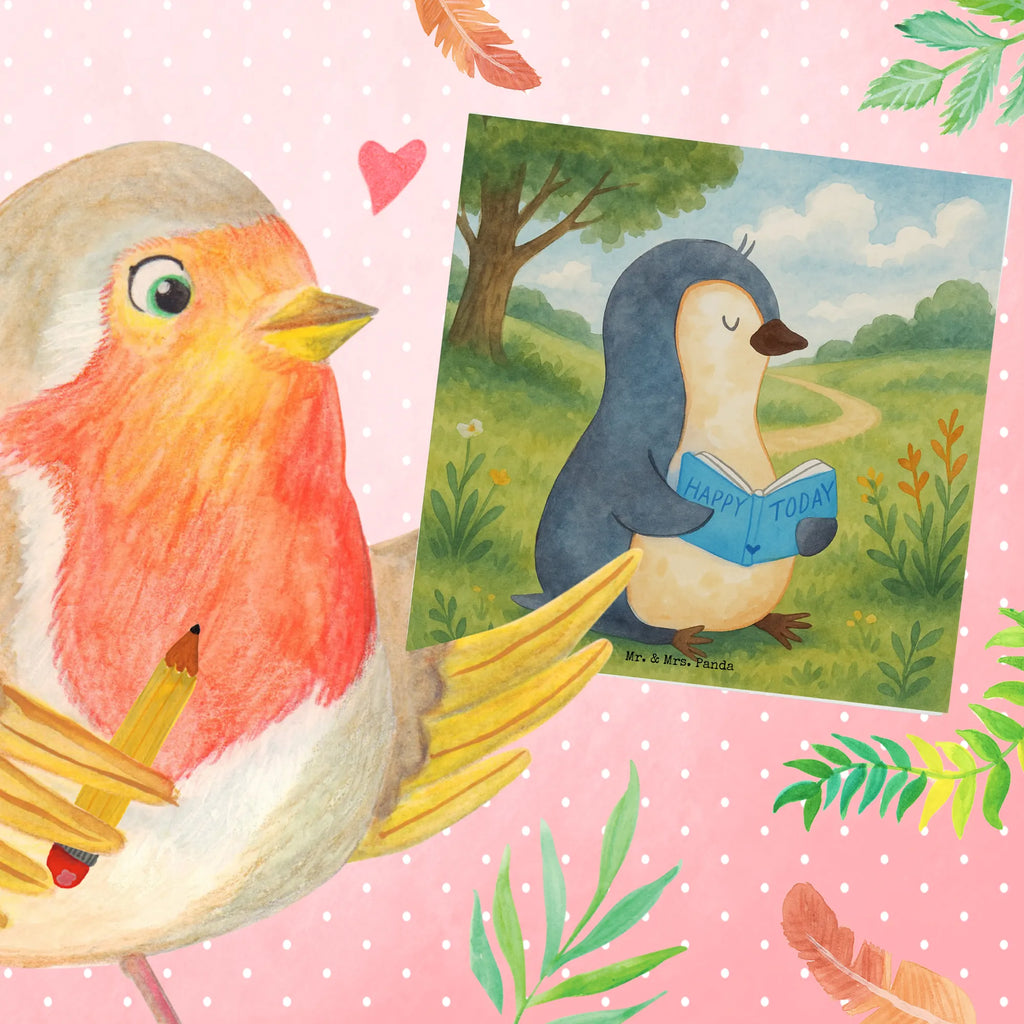 Deluxe Karte Pinguin Buch Design Karte, Grußkarte, Klappkarte, Einladungskarte, Glückwunschkarte, Hochzeitskarte, Geburtstagskarte, Hochwertige Grußkarte, Hochwertige Klappkarte, Pinguin, Pinguine, Buch, Lesen, Bücherwurm, Nichtstun, Faulenzen, Ferien, Urlaub, Freizeit