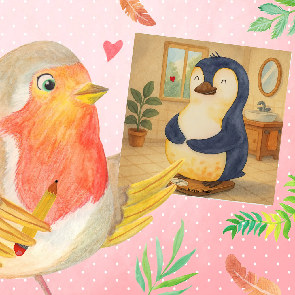 Deluxe Karte Pinguin Diät Design Karte, Grußkarte, Klappkarte, Einladungskarte, Glückwunschkarte, Hochzeitskarte, Geburtstagskarte, Hochwertige Grußkarte, Hochwertige Klappkarte, Pinguin, Pinguine, Diät, Abnehmen, Abspecken, Gewicht, Motivation, Selbstliebe, Körperliebe, Selbstrespekt