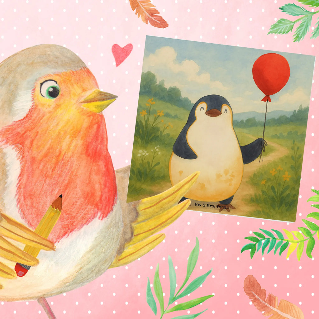 Deluxe Karte Pinguin Luftballon Design Karte, Grußkarte, Klappkarte, Einladungskarte, Glückwunschkarte, Hochzeitskarte, Geburtstagskarte, Hochwertige Grußkarte, Hochwertige Klappkarte, Pinguin, Pinguine, Luftballon, Tagträume, Lebenslust, Geschenk Freundin, Geschenkidee, beste Freundin, Motivation, Neustart, neues Leben, Liebe, Glück