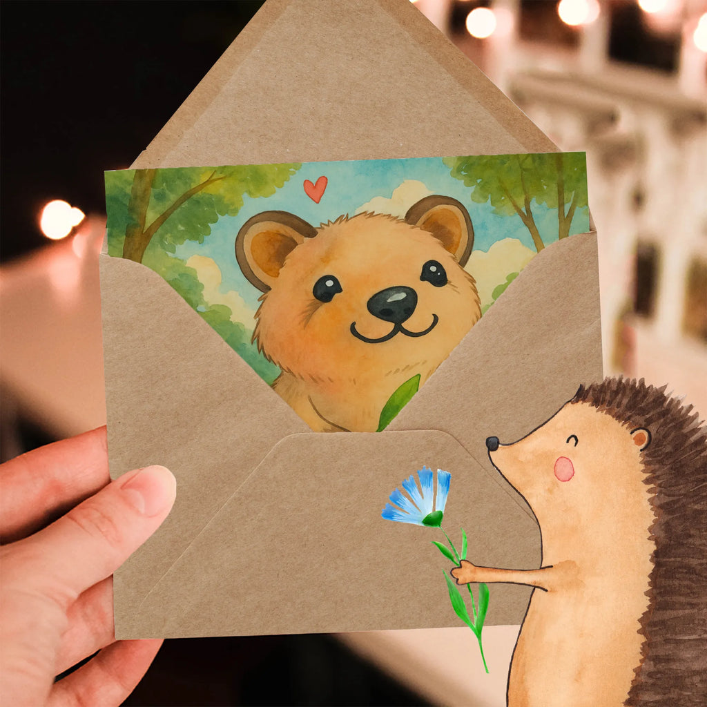 Deluxe Karte Quokka Happy Design Karte, Grußkarte, Klappkarte, Einladungskarte, Glückwunschkarte, Hochzeitskarte, Geburtstagskarte, Hochwertige Grußkarte, Hochwertige Klappkarte, Tiermotive, Gute Laune, lustige Sprüche, Tiere, Quokka, Verschieben, Aufschieberitis, Lustiger Spruch, Niedliches Tier, Dinge erledigen