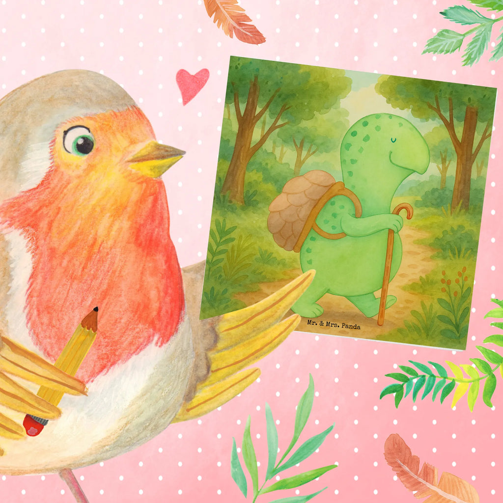 Deluxe Karte Schildkröte Wanderer Design Karte, Grußkarte, Klappkarte, Einladungskarte, Glückwunschkarte, Hochzeitskarte, Geburtstagskarte, Hochwertige Grußkarte, Hochwertige Klappkarte, Schildkröte, Schildkröten, Motivation, Motivationsspruch, Motivationssprüche, Neuanfang