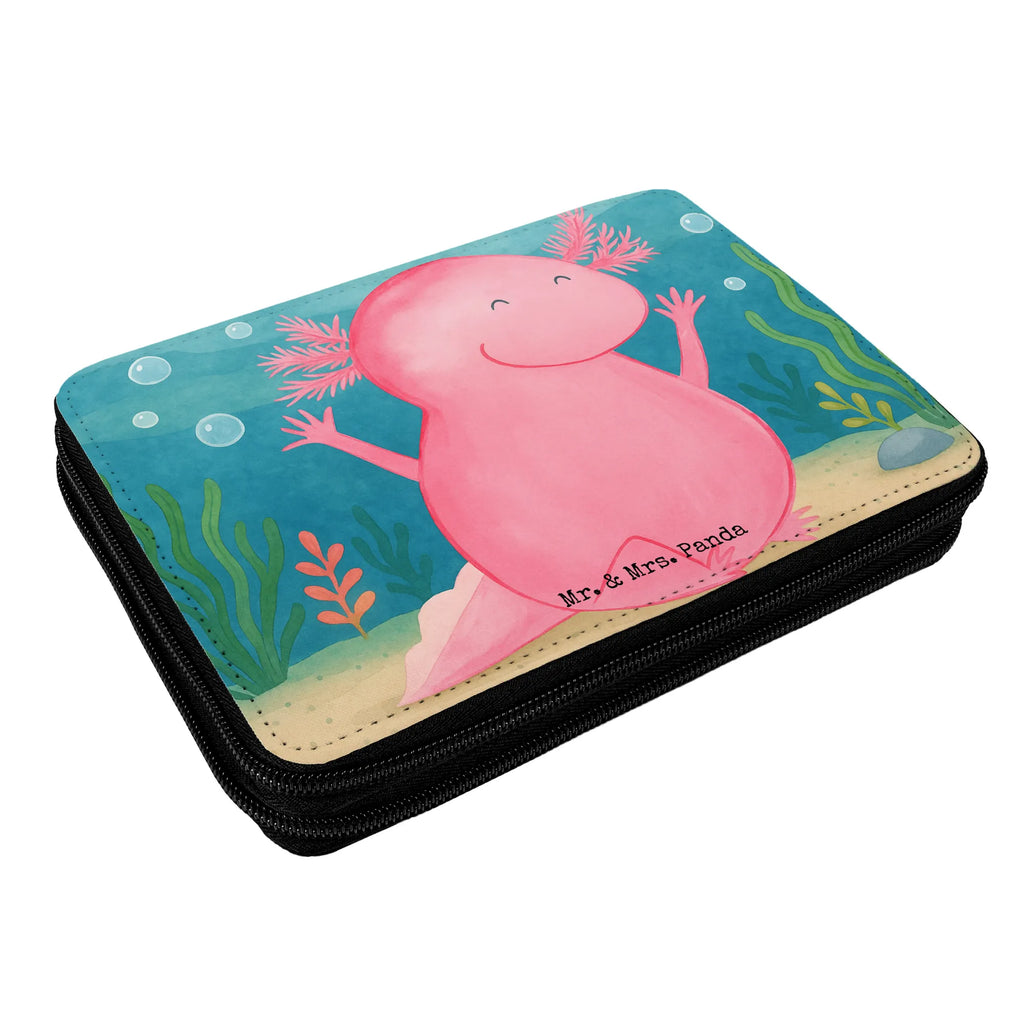 Federmappe Axolotl Hurra Design Federmappe, Stiftetasche, Stifte Etui, Schule, Einschulung, Geschenk, Kind, Schüler, Schülerin, Stifterolle, Federmäppchen, Motiv, Grundschule, Federmäppchen bedruckt, Büro Stifte Etui, Bestückte Federmappe, Kinder Federmappe, Federmappe Einschulung, Axolotl, Molch, Axolot, Schwanzlurch, Lurch, Lurche, fröhlich, Spaß, Freude, Motivation, Zufriedenheit