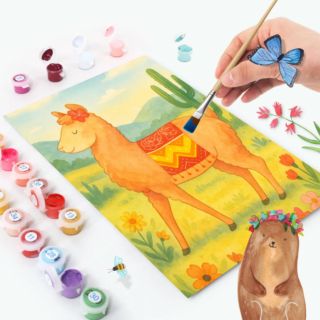 Paint by Numbers alpaca Proud Design Baseln, Kunstwerk, Bastelidee, Kreativität, Künstler, Malen, DIY, Ausmalbild, Malen nach Zahlen, Alpaka, Lama