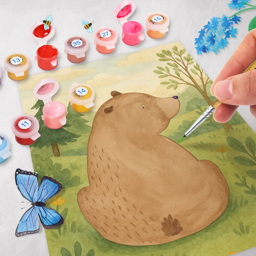 Paint by Numbers bear shoulder look Design bear, teddy, teddy bear, cuddly toy, bear love, world view, wisdom, bears, motivation, self-esteem