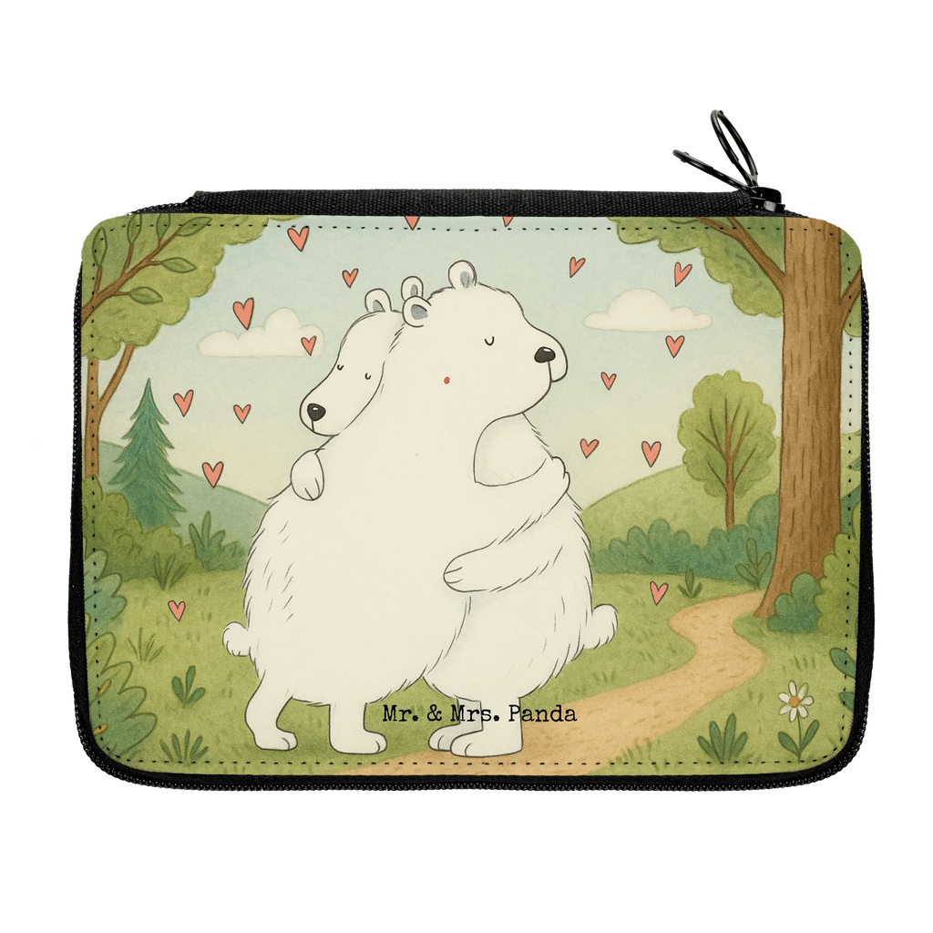 Federmappe Eisbär Umarmen Design Federmappe, Stiftetasche, Stifte Etui, Schule, Einschulung, Geschenk, Kind, Schüler, Schülerin, Stifterolle, Federmäppchen, Motiv, Grundschule, Federmäppchen bedruckt, Büro Stifte Etui, Bestückte Federmappe, Kinder Federmappe, Federmappe Einschulung, Tiermotive, Gute Laune, lustige Sprüche, Tiere