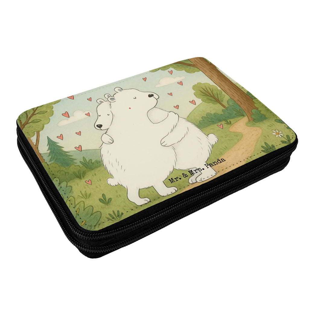 Federmappe Eisbär Umarmen Design Federmappe, Stiftetasche, Stifte Etui, Schule, Einschulung, Geschenk, Kind, Schüler, Schülerin, Stifterolle, Federmäppchen, Motiv, Grundschule, Federmäppchen bedruckt, Büro Stifte Etui, Bestückte Federmappe, Kinder Federmappe, Federmappe Einschulung, Tiermotive, Gute Laune, lustige Sprüche, Tiere