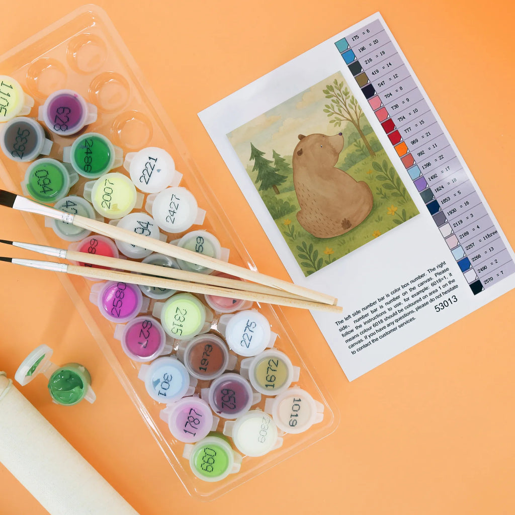 Paint by Numbers bear shoulder look Design bear, teddy, teddy bear, cuddly toy, bear love, world view, wisdom, bears, motivation, self-esteem