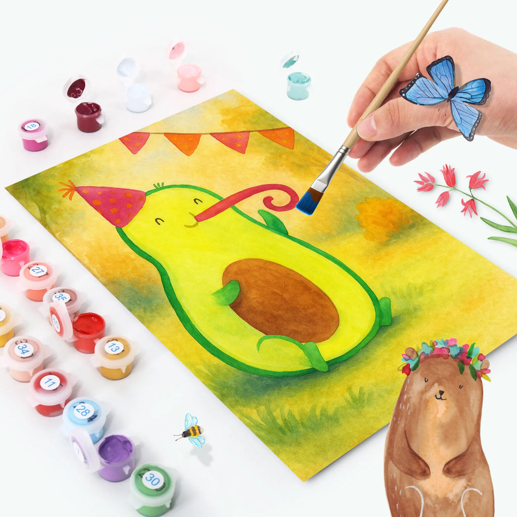 Malen nach Zahlen Avocado Geburtstag Design Malen nach Zahlen, Malen, Künstler, DIY, Baseln, Ausmalbild, Kreativität, Bastelidee, Kunstwerk, Avocado, Veggie, Vegan, Gesund