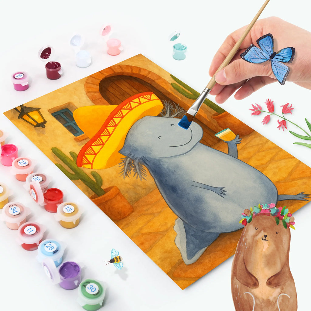 Malowanie według numerów Aksolotl Tequila Design Kunstwerk, Bastelidee, Baseln, DIY, Malen, Ausmalbild, Kreativität, Künstler, Malen nach Zahlen, Axolotl, Molch, Mexico, Feuersalamander, Mexiko, Lurche, Spruch, Lurch, Sombrero, Motivation, Axolot, Schwanzlurch, Feuerdrache, Zitrone, Tequila