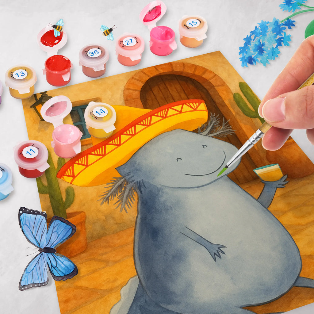 Malowanie według numerów Aksolotl Tequila Design Kunstwerk, Bastelidee, Baseln, DIY, Malen, Ausmalbild, Kreativität, Künstler, Malen nach Zahlen, Axolotl, Molch, Mexico, Feuersalamander, Mexiko, Lurche, Spruch, Lurch, Sombrero, Motivation, Axolot, Schwanzlurch, Feuerdrache, Zitrone, Tequila