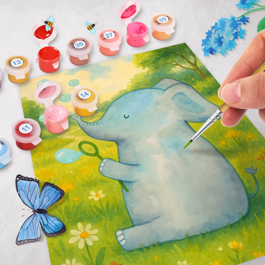 Paint by Numbers elephant soap bubbles Design Bastelidee, Ausmalbild, Kunstwerk, Kreativität, DIY, Baseln, Malen nach Zahlen, Künstler, Malen, Tiermotive, Gute Laune, lustige Sprüche, Tiere, Gefühl. Daheim, Rüsseltier, Elefanten, Liebesspruch, Dickhäuter, Heimat, Liebesbeweis, Elefant, Seifenblasen, Liebe