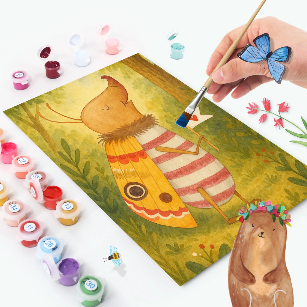 Malowanie według numerów ćma mała flaga Design Bastelidee, DIY, Künstler, Kunstwerk, Kreativität, Baseln, Ausmalbild, Malen, Malen nach Zahlen, Tiermotive, Gute Laune, lustige Sprüche, Tiere, süß, Was kostet die Welt, Käfer, Spruch lustig, Küche Deko, niedlich, Spruch witzig, Nachtfalter