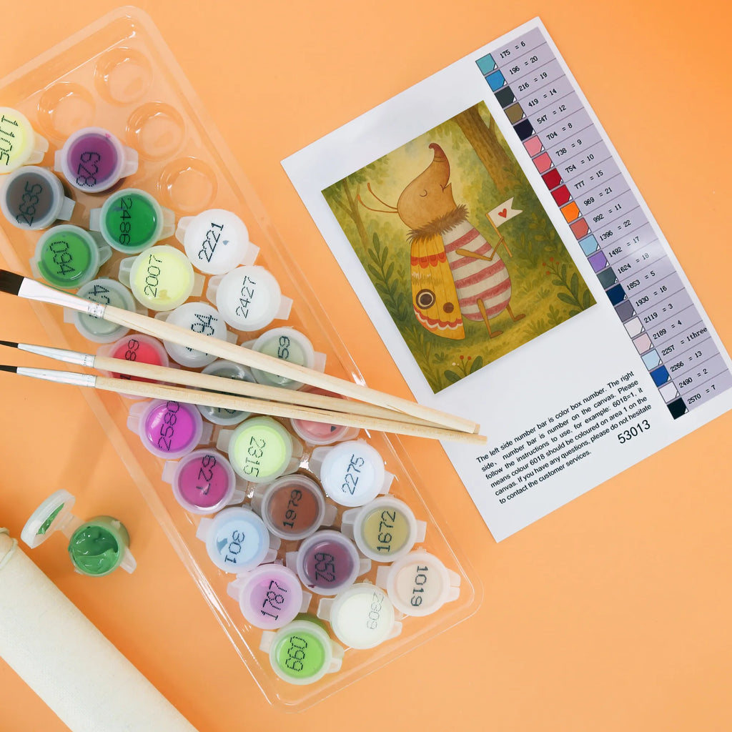 Malowanie według numerów ćma mała flaga Design Bastelidee, DIY, Künstler, Kunstwerk, Kreativität, Baseln, Ausmalbild, Malen, Malen nach Zahlen, Tiermotive, Gute Laune, lustige Sprüche, Tiere, süß, Was kostet die Welt, Käfer, Spruch lustig, Küche Deko, niedlich, Spruch witzig, Nachtfalter