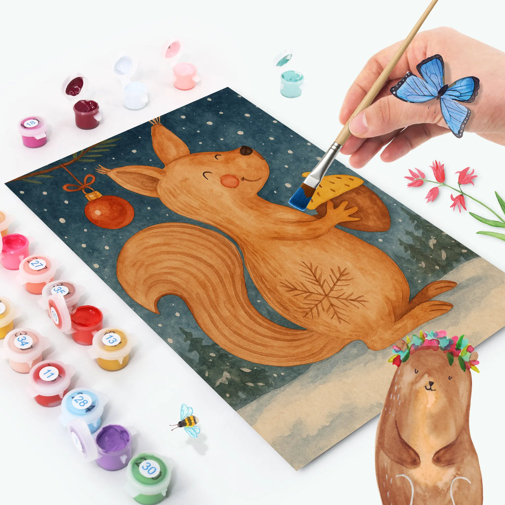 Malen nach Zahlen Eichhörnchen Weihnachten Design Kunstwerk, Ausmalbild, Malen nach Zahlen, Winter, Weihnachten, Weihnachtsdeko, Nikolaus, Advent, Heiligabend, Wintermotiv, Frohe Weihnachten, Weihnachtsmotiv, Neujahr, Weihnachtsgruß, Frohes neues Jahr, Vogel, Guten Rutsch