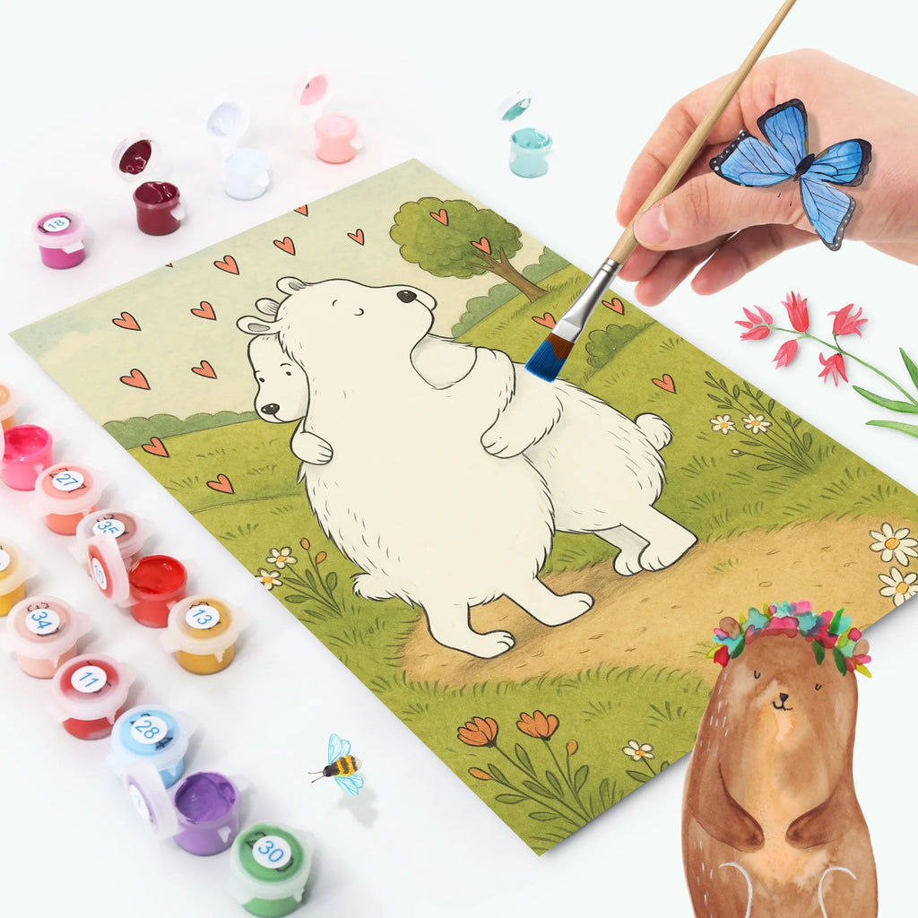 Malowanie według numerów Niedźwiedź polarny obejmować Design Ausmalbild, Kreativität, Bastelidee, Kunstwerk, DIY, Malen, Malen nach Zahlen, Baseln, Künstler, Tiermotive, Gute Laune, lustige Sprüche, Tiere