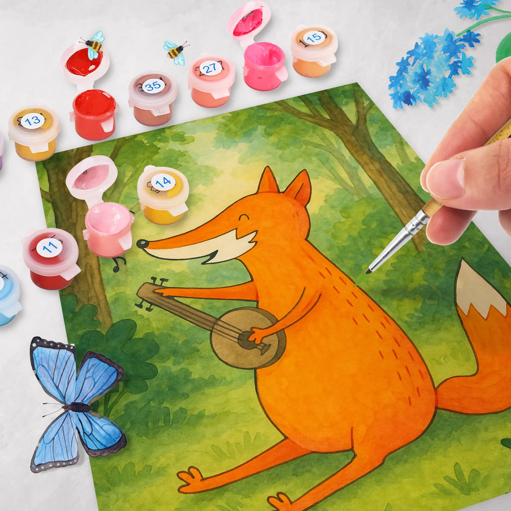 Malowanie według numerów Lis gitara Design Kreativität, Malen, Baseln, Ausmalbild, Künstler, Bastelidee, DIY, Kunstwerk, Malen nach Zahlen, Fuchs, Geschenk Musiker, Musikerin, Gitarre, Sängerin, Musik Spruch, Sänger, Füchse