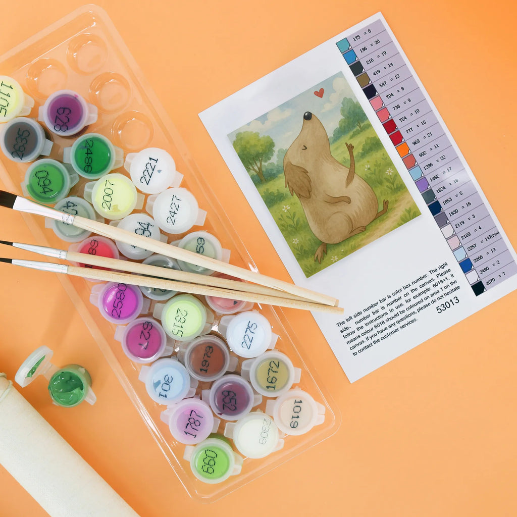 Malowanie według numerów Pies miłość Design Bastelidee, Ausmalbild, Kreativität, Künstler, Kunstwerk, DIY, Malen nach Zahlen, Malen, Baseln, Hund, Hundemotiv, Haustier, Hunderasse, Tierliebhaber, Hundebesitzer, Sprüche, Liebe, Hundeglück, Hunde, Hundeliebe, Frauchen