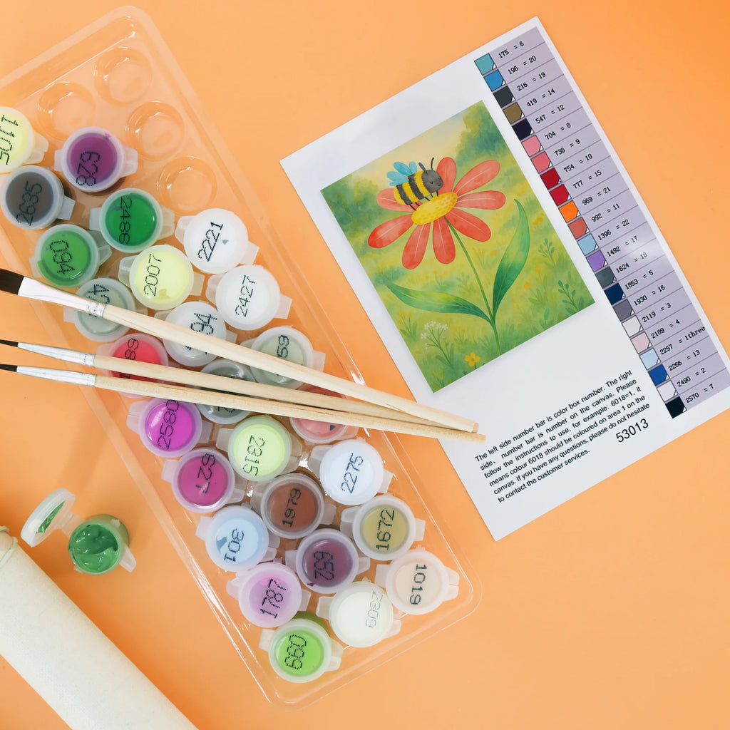 Malen nach Zahlen Hummel Blume Design Kreativität, Baseln, Künstler, Kunstwerk, Malen nach Zahlen, Malen, Ausmalbild, DIY, Bastelidee, Tiermotive, Gute Laune, lustige Sprüche, Tiere, Natur, Wespe, Blume, Hummel, Flauschig, Hummeln, Feld, Biene