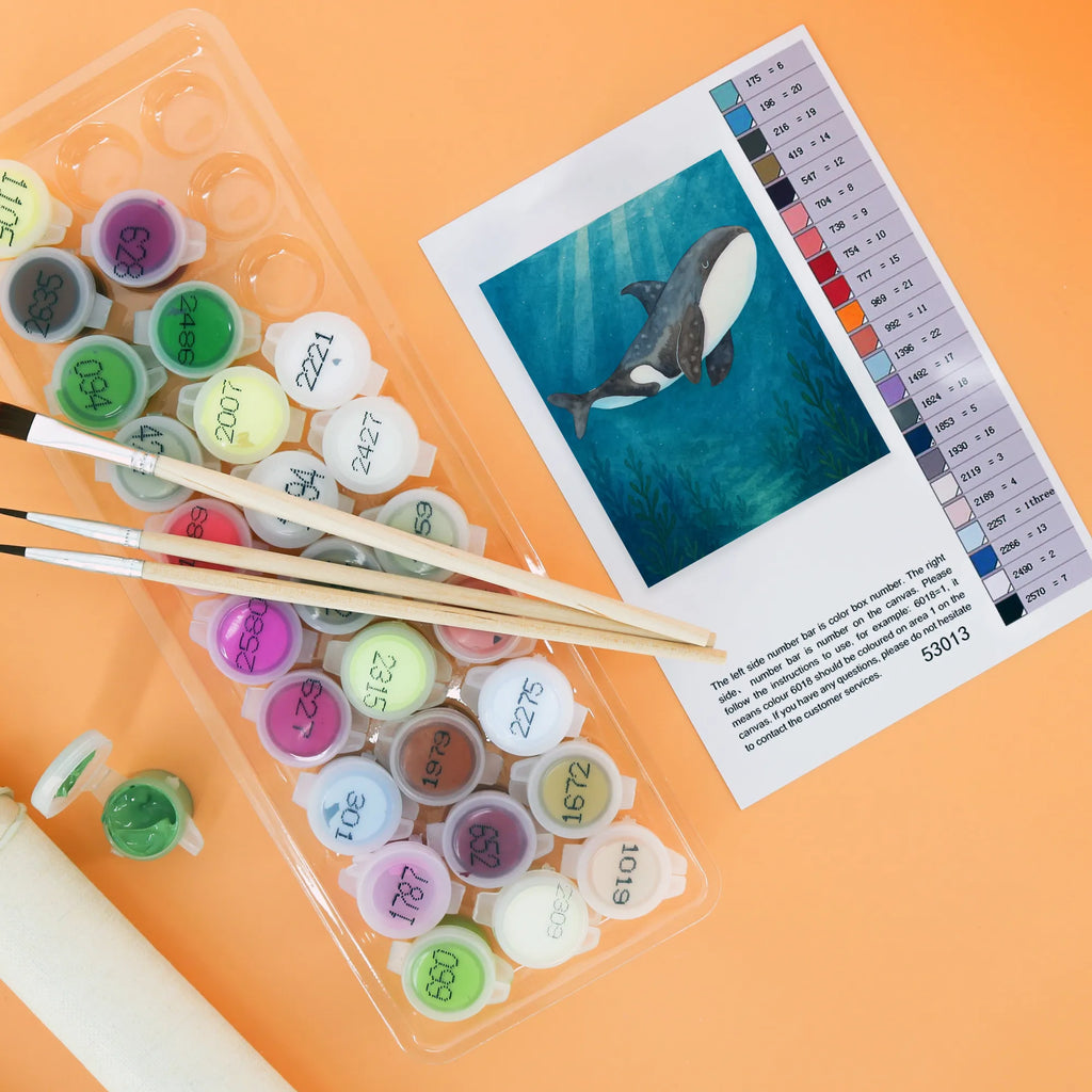 Malen nach Zahlen Orca Design Malen nach Zahlen, Bastelidee, Ausmalbild, Baseln, DIY, Kunstwerk, Malen, Kreativität, Künstler, Meerestiere, Meer, Urlaub, Möglichkeiten, Orca, Büro, Orcas, Startup, Selbstliebe, Wal, Motivation, Neustart, Arbeit, Killerwal