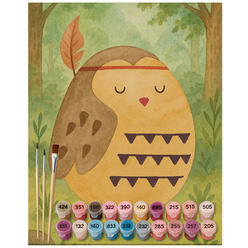 Paint by Numbers Owl feather headdress Design Künstler, Kunstwerk, Malen nach Zahlen, Ausmalbild, Baseln, DIY, Kreativität, Bastelidee, Malen, Eule, Reisespruch, Owl, Federschmuck, Eule Deko, Dekoration, Das Leben ist ein Abenteuer
