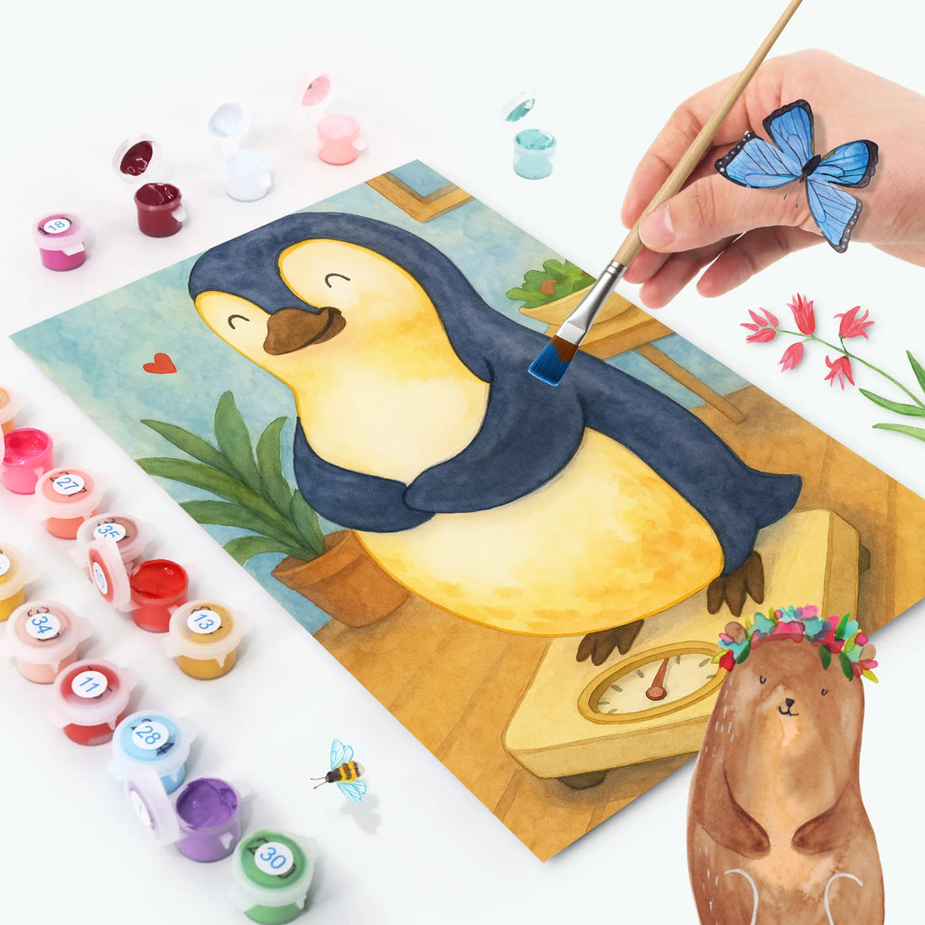 Malowanie według numerów Pingwin dieta Design Ausmalbild, Künstler, Malen, Kreativität, Kunstwerk, Bastelidee, Malen nach Zahlen, DIY, Baseln, Pinguin, Selbstliebe, Abspecken, Diät, Gewicht, Abnehmen, Pinguine, Selbstrespekt, Motivation, Körperliebe
