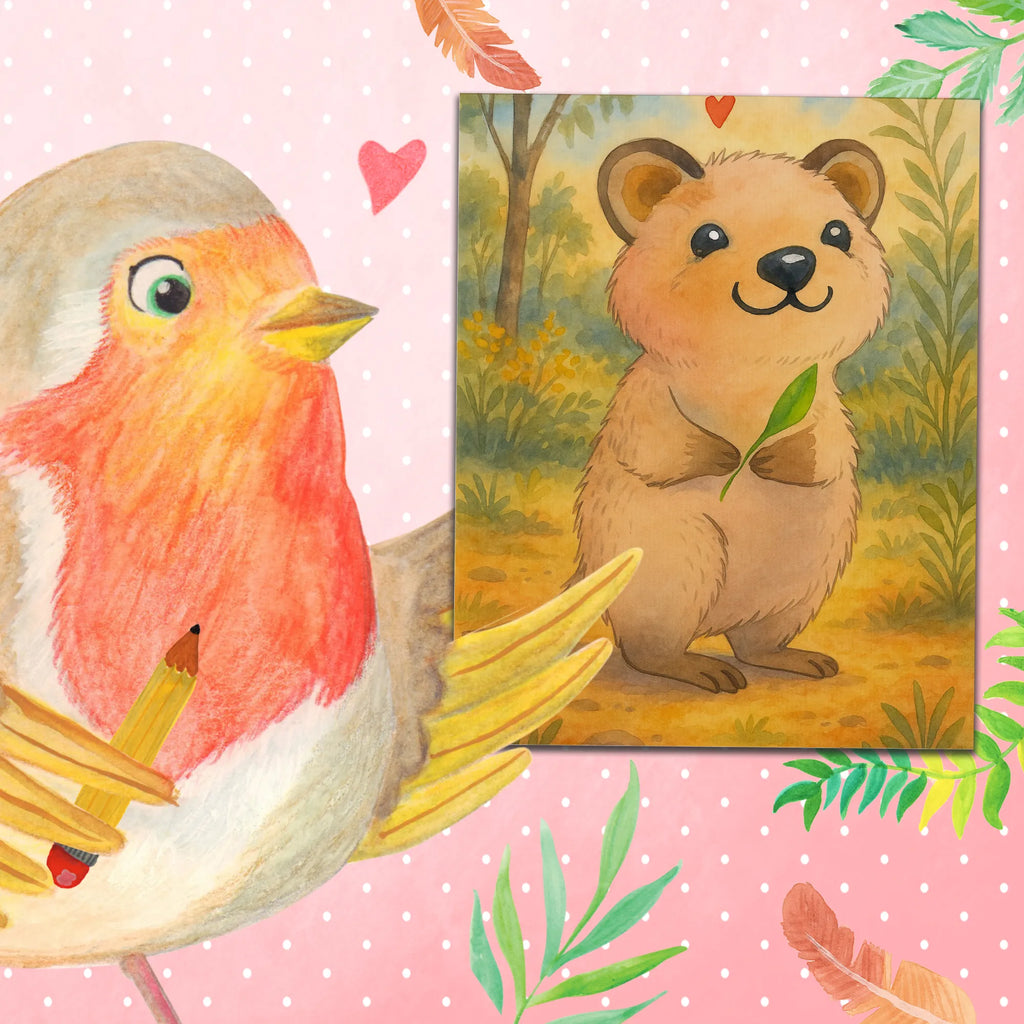 Paint by Numbers Quokka Happy Design Malen, Baseln, Kreativität, Bastelidee, DIY, Ausmalbild, Künstler, Kunstwerk, Malen nach Zahlen, Tiermotive, Gute Laune, lustige Sprüche, Tiere, Dinge erledigen, Aufschieberitis, Lustiger Spruch, Niedliches Tier, Verschieben, Quokka