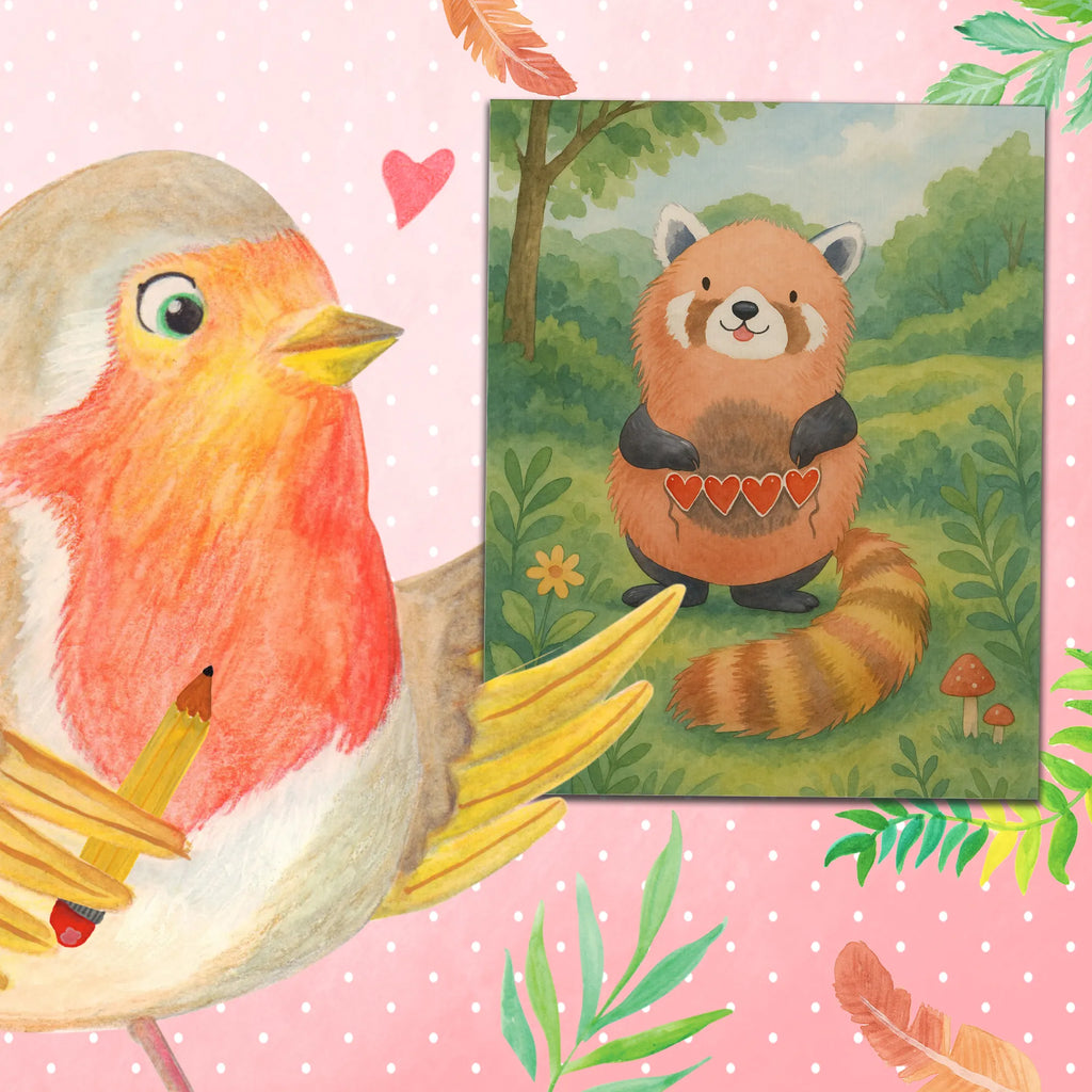 Malowanie według numerów Czerwony Panda Design Motywy zwierzęce, dobra energia, zabawne powiedzonka, zwierzęta