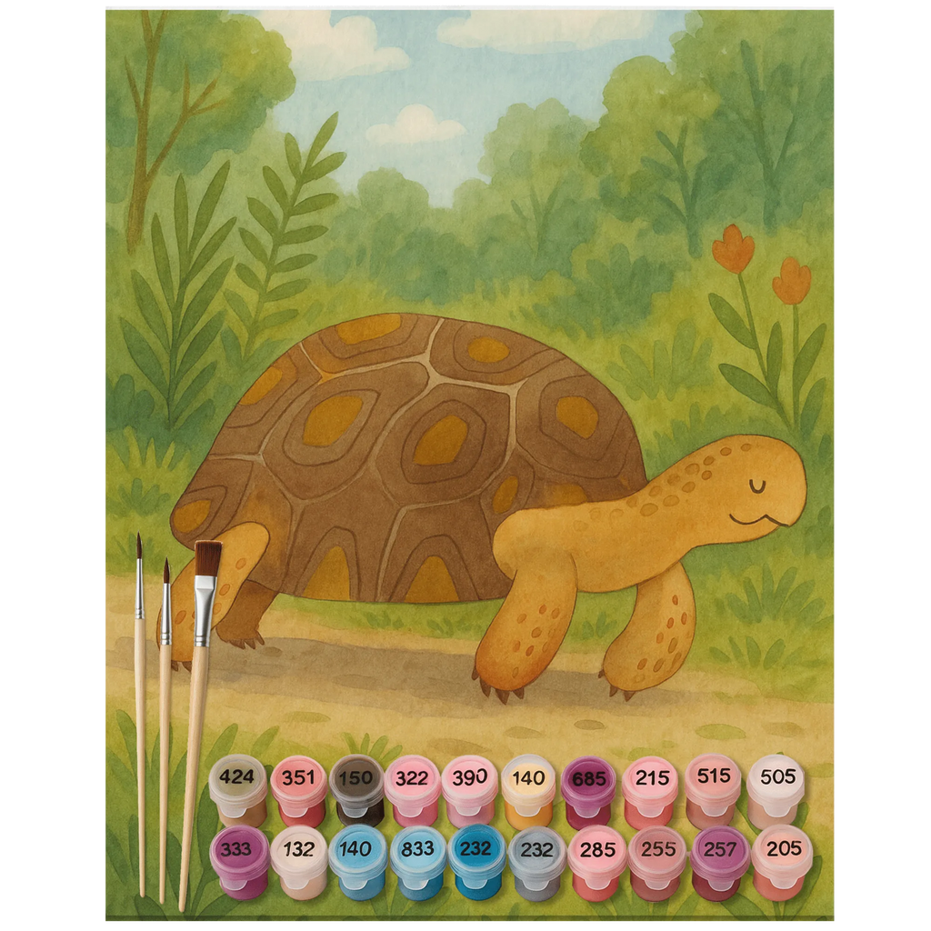 Malowanie według numerów Żółw maszerować Design Zwierzeta morskie, Morze, Wakacje