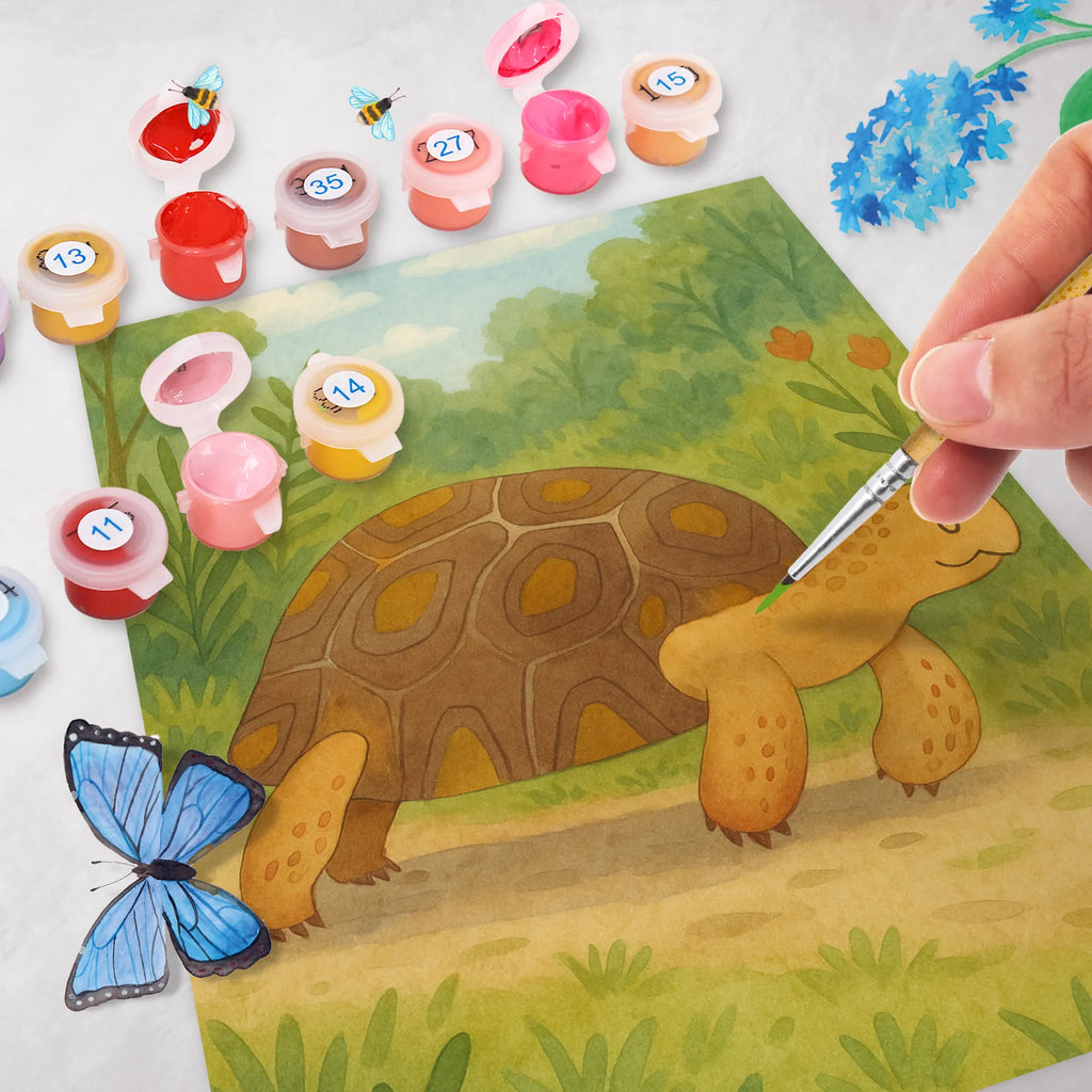 Malowanie według numerów Żółw maszerować Design Zwierzeta morskie, Morze, Wakacje