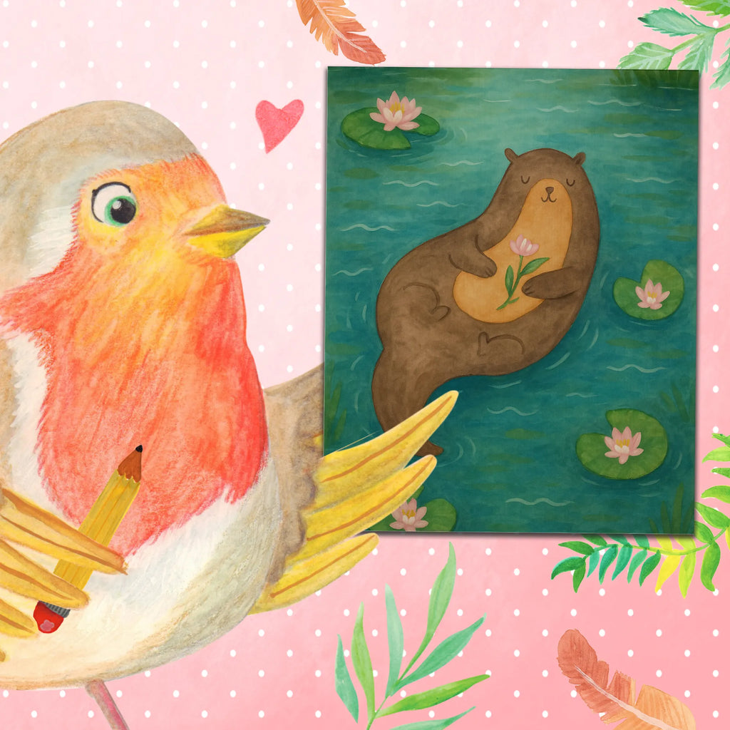 Malowanie według numerów wydra lilia wodna Design Kreativität, Kunstwerk, Bastelidee, DIY, Baseln, Künstler, Ausmalbild, Malen nach Zahlen, Malen, Otter, Fischotter, Seeotter, Otter Seeotter See Otter