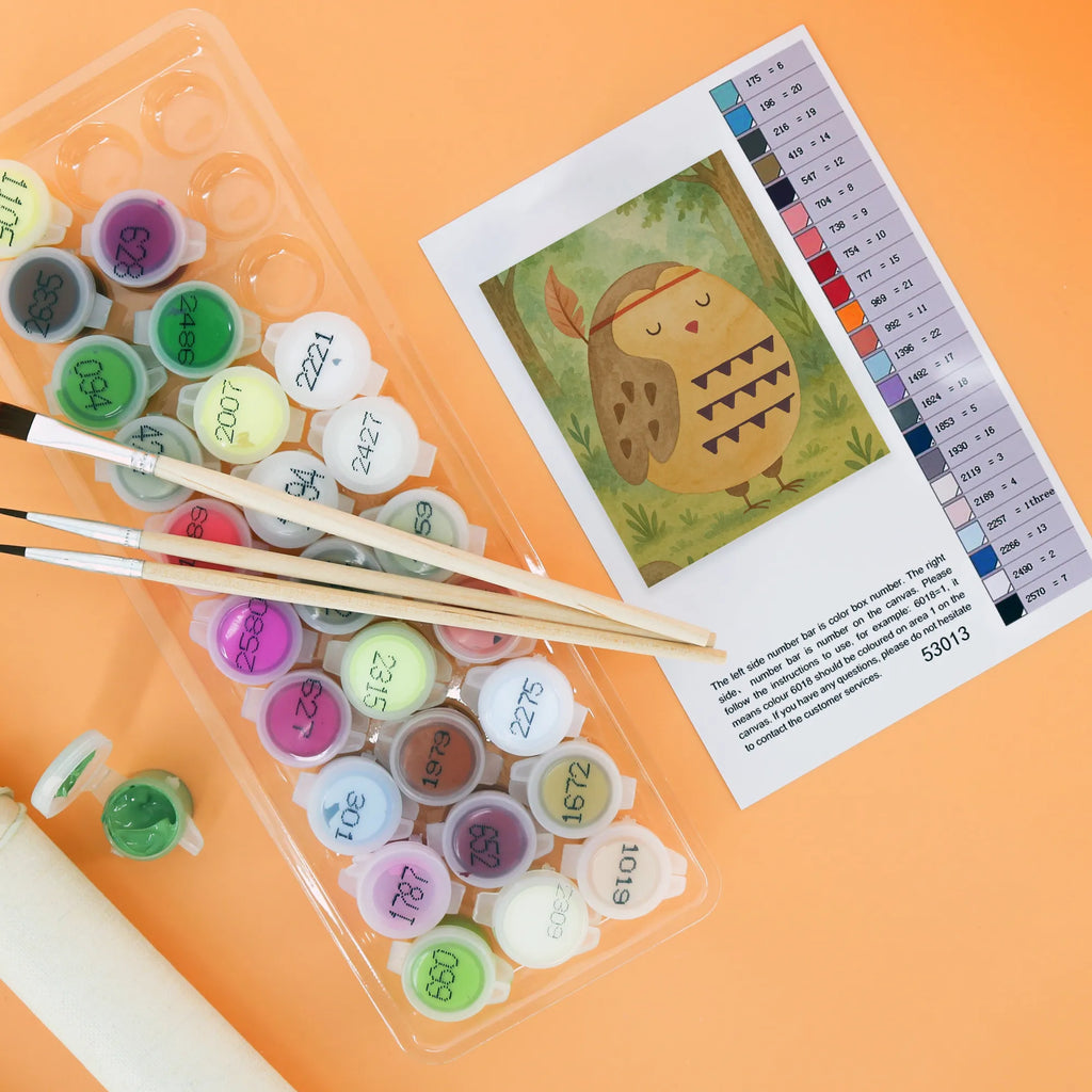 Paint by Numbers Owl feather headdress Design Künstler, Kunstwerk, Malen nach Zahlen, Ausmalbild, Baseln, DIY, Kreativität, Bastelidee, Malen, Eule, Reisespruch, Owl, Federschmuck, Eule Deko, Dekoration, Das Leben ist ein Abenteuer