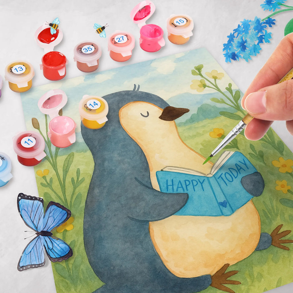 Paint by Numbers Penguin A book Design Malen nach Zahlen, Kreativität, Ausmalbild, DIY, Bastelidee, Künstler, Malen, Kunstwerk, Baseln, Pinguin, Freizeit, Ferien, Lesen, Nichtstun, Buch, Bücherwurm, Faulenzen, Pinguine, Urlaub