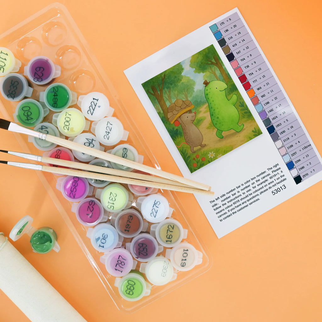 Malowanie według numerów żółw mysz Design Skałka