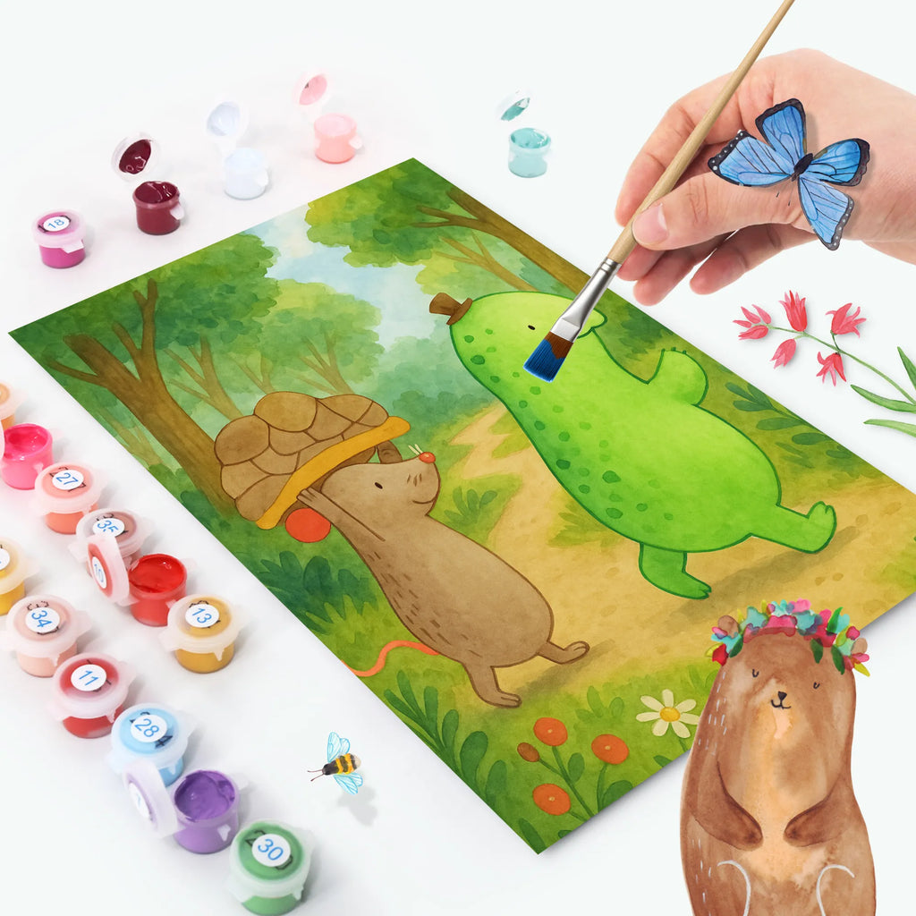 Malowanie według numerów żółw mysz Design Skałka