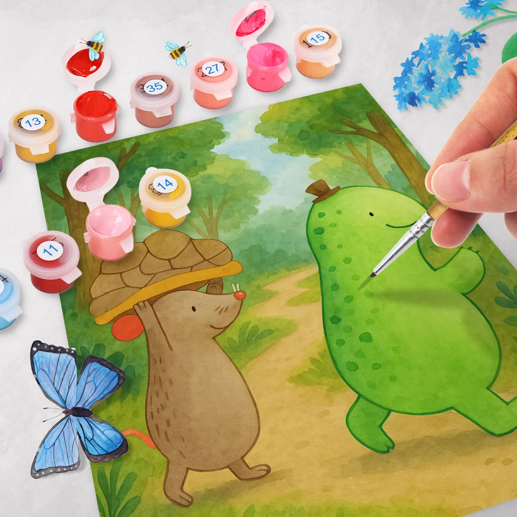 Malowanie według numerów żółw mysz Design Skałka