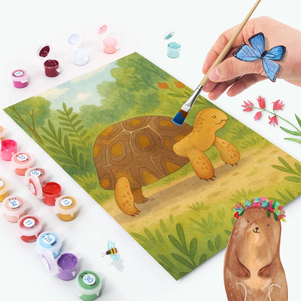 Malowanie według numerów Żółw maszerować Design Zwierzeta morskie, Morze, Wakacje