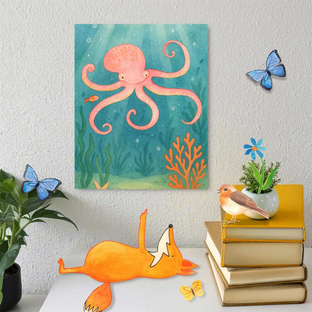 Paint by Numbers Squid Design Ausmalbild, DIY, Kreativität, Kunstwerk, Malen, Baseln, Malen nach Zahlen, Künstler, Bastelidee, Tiermotive, Gute Laune, lustige Sprüche, Tiere, Meerestier, Arme, Tintenfisch, Wasser, Meer, Krake, Ozean