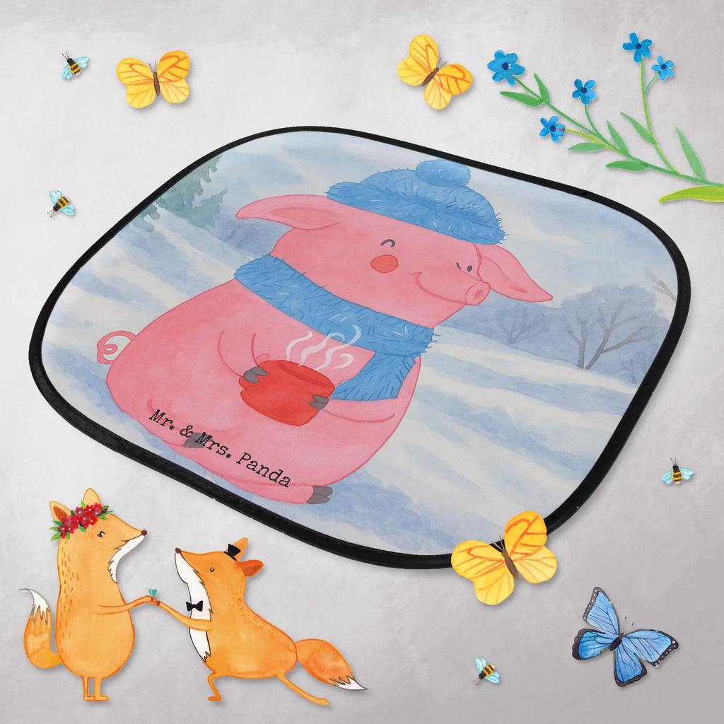 Osłona przeciwsłoneczna do samochodu Świnka grzane wino Design Zima, Boże Narodzenie, dekoracje świąteczne, Mikołaj, Adwent, Wigilia, zimowy motyw